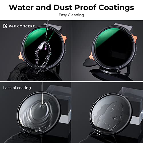 K&F CONCEPT 62mm Variable ND4-64 Lens Filter & Polarizing Effect 2-in-1 - size: 62mm