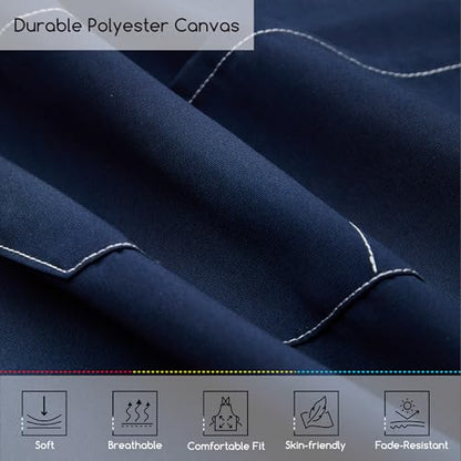 MEEDEN Painting Apron for Men Women: Adjustable Cross Back Waterproof - color: Navy