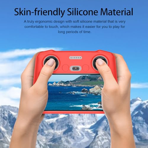 RC Protective Silicone Cover for DJI RC Drone Remote Controller, Anti-Glare Screen Shade & Shockproof Case Controller Accessories,Compatible with DJI Mavic 3/DJI Mavic 3 Cine/DJI Mini 3 Pro - color: Red, style: RC Remote Controller
