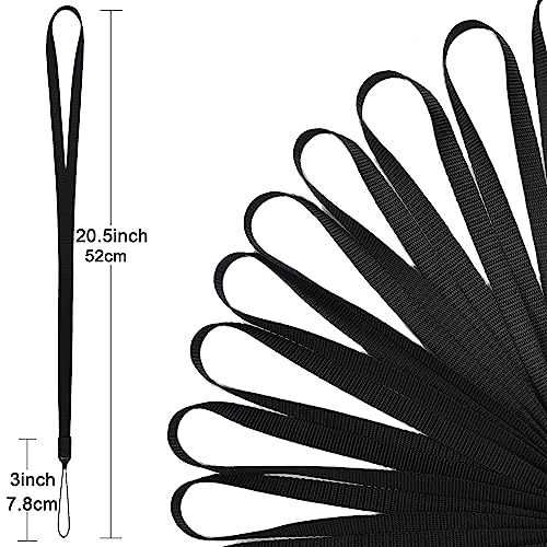YOUOWO 10Pcs Neck Lanyards Black Long (10 Black - Combination 1) - color: 10 Black - Combination 1