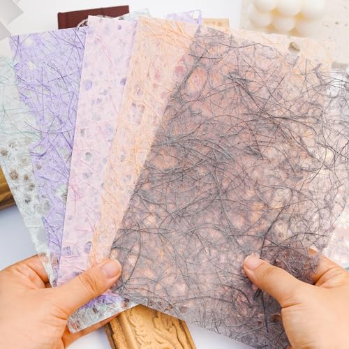 Colorful Textured Fabric Paper(cutouts paper, Close to A5 size) - color: cutouts paper