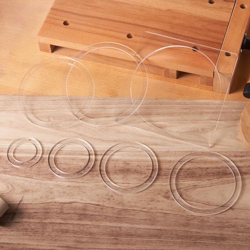 Pack of 7 Big Circle Inlay Template |Router and Decorative Templates for Woodworking -2
