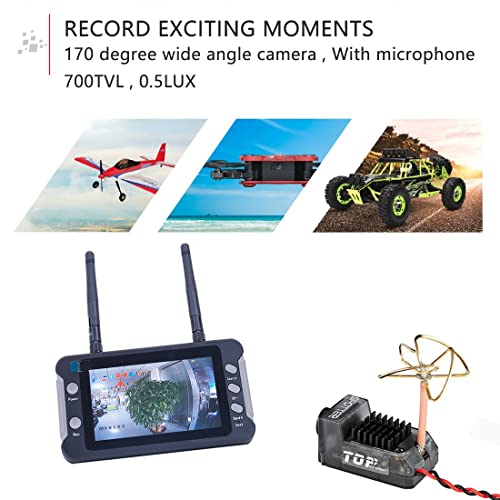 SoloGood FPV Camera and Transmitter Kit FOV170 5.8G 40CH VTX Supports Mic