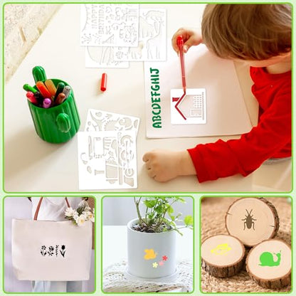 48PCS Stencils for Kids, Stencils for Painting Crafts