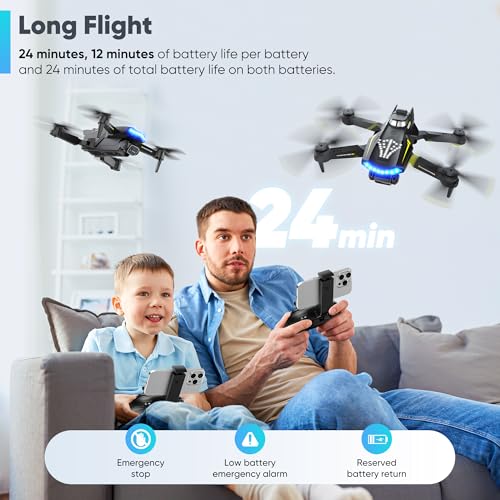 Drone with Camera-Drone for Kids with Cool Lights & 2 Batteries