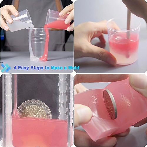 BBDINO Platinum Liquid Silicone Mold Making Kit 20A Clear Trial 2.42 lbs - size: 38.8 Oz
