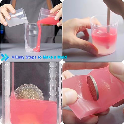 BBDINO Platinum Liquid Silicone Mold Making Kit 20A Clear Trial 2.42 lbs - size: 38.8 Oz