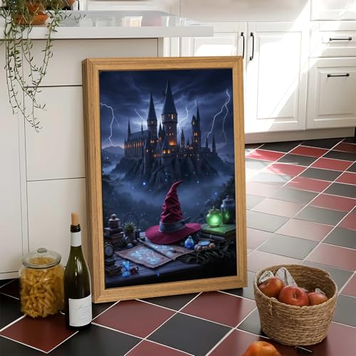 APVZARHT Magic Castle Diamond Art Kits for Adults 12x16inch - color: DPK-ZH043