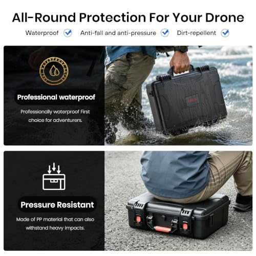STARTRC Hard Waterproof Case for DJI Avata 2 Fly Smart Combo,FPV Drone