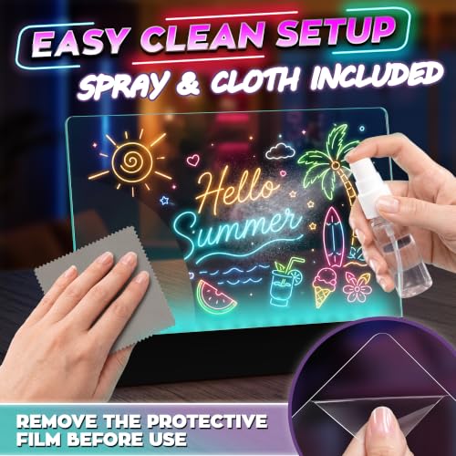 16-Inch LED Drawing Board Rechargeable; Fun Birthday Gift - color: Black