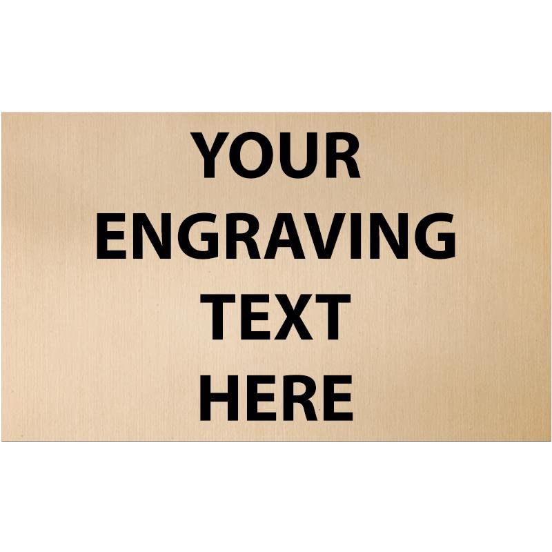 5" x 3" Custom Gold Engraving Plate, Engraving Included - color: Gold