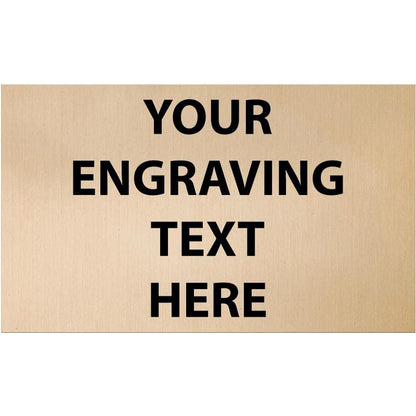 5" x 3" Custom Gold Engraving Plate, Engraving Included - color: Gold