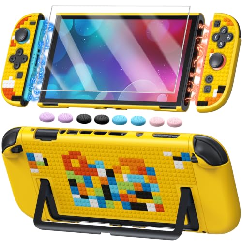 FYOUNG Switch 2 Case, Dockable Hard Shell Cover for Nintendo Switch 2 2025 - color: Retro Yellow, size: 7.9Inch Switch 2