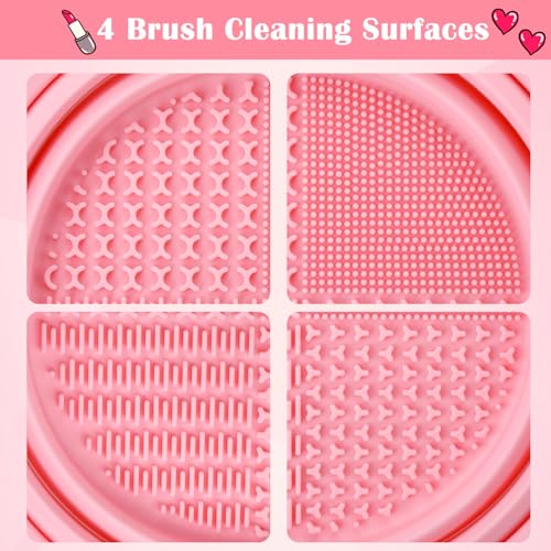 Vodolo Paint Brush Cleaner Mat,Foldable Silicone Paint Brush Cleaner Bowl,Portable Cleaning Tool for Paintbrush,Painting Artist Accessories