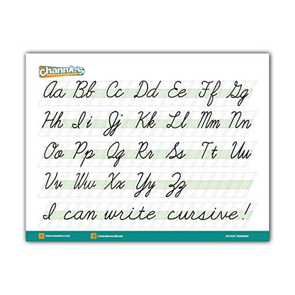 Channie’s Easy Peasy Cursive Handwriting Workbook for Kids, Tracing & Cursive Writing Practice Book, 80 Pages Front & Back, 40 Sheets, Grades 1st – 3rd, Size 8.5” x 11” - style: Easy Peasy Cursive