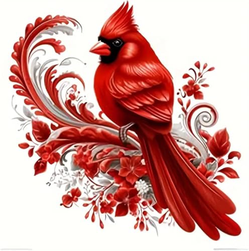 ZeeLionArt Diamond Art Kit, Cardinal Bird, 12x16 Inch - color: DP04654