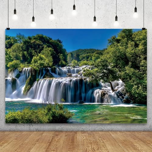 Waterfall Backdrop 7x5ft Nature Scenery Photography Background - color: Style 6, size: 7ftx5ft