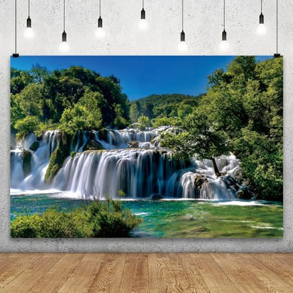 Waterfall Backdrop 7x5ft Nature Scenery Photography Background - color: Style 6, size: 7ftx5ft