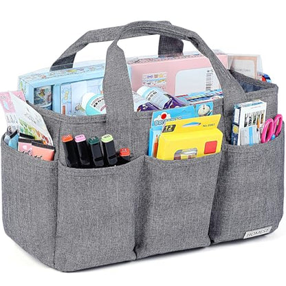 HOMEST Craft Organizer Tote Bag with Multiple Pockets
