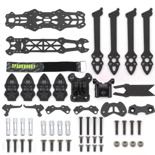 Mark4 5inch FPV Carbon Fiber Frame 225mm Wheelbase 5mm arm Freestyle Long Range Frame for RC Quadcopter Racing Drone (MARK4 Black) - style: MARK4 black