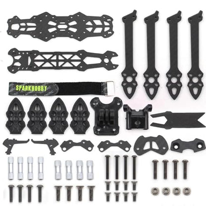 Mark4 5inch FPV Carbon Fiber Frame 225mm Wheelbase 5mm arm Freestyle Long Range Frame for RC Quadcopter Racing Drone (MARK4 Black) - style: MARK4 black