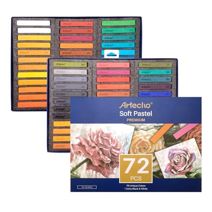 Artecho 72pcs Soft Pastels, 70 Colors - style: 70 colors long