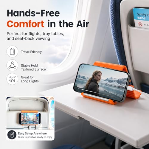 2PCS Portable Foldable Silicone Aluminum Phone Holder, Orange&Black - color: Orange&Black-2PCS-New