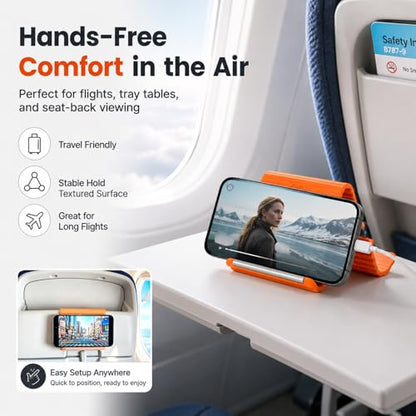 2PCS Portable Foldable Silicone Aluminum Phone Holder, Orange&Black - color: Orange&Black-2PCS-New