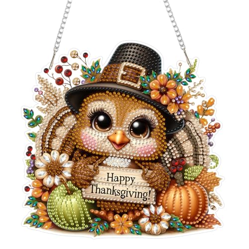 AIBOERL Diamond Art Kits for Adults,Halloween Acrylic Hanging Suncatcher - color: DP04428