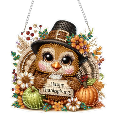 AIBOERL Diamond Art Kits for Adults,Halloween Acrylic Hanging Suncatcher - color: DP04428