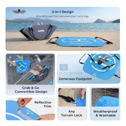 SMALLRIG Foldable Landing Pad for DJI Drones, Fast-fold Landing Platform