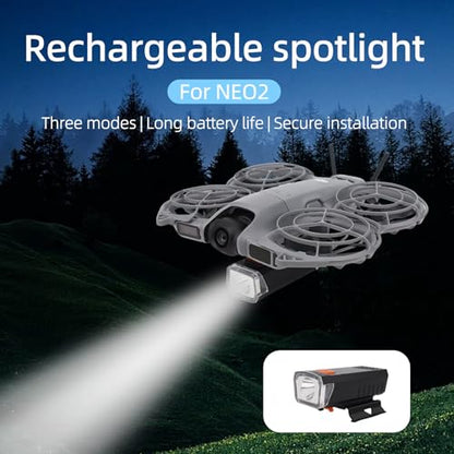 NEO2 Drone Night Flight Light for DJI NEO 2 Rechargeable Searchlights Multiple Modes Nighttime Fill Light High Brightness Strobe LED Illumination Light Spotlight