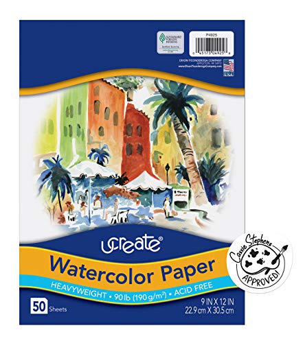 UCreate Watercolor Paper, Stack One Color, Wet Media, Art Paper - size: 9'' x 12''