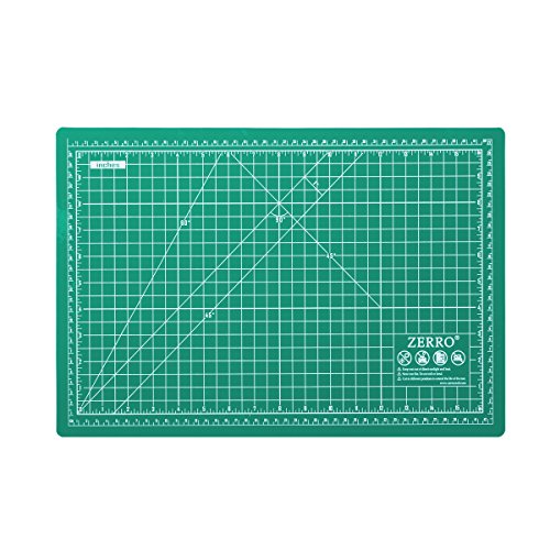 ZERRO Self Healing Cutting Mat 12" x 18" Double Sided Cutting Sewing Mat - size: 17.7"L x 11.8"W