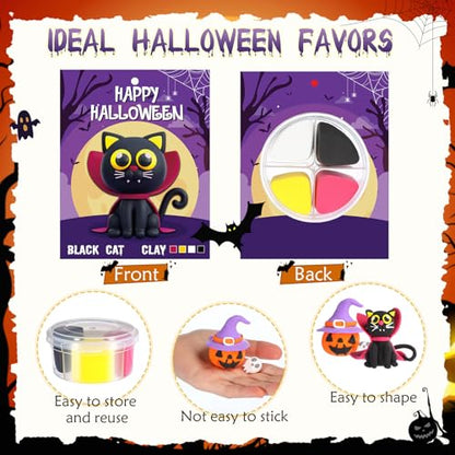 Capoda 18 Set Halloween DIY Craft Kit Halloween Air Dry Clay Kit - style: Halloween