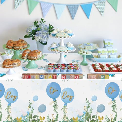 3 Pack Baby Shower Party Tablecloths for Boy - color: Baby Boy