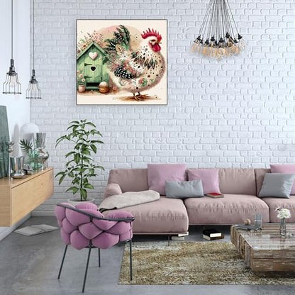 Paintcolor Chicken Paint by Numbers Kit for Adults Beginner - color: chicken