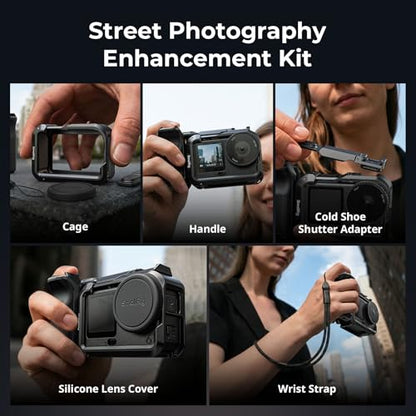 SMALLRIG Metal Grip & Cage Kit for DJI Osmo Action 6-6037 - style: Advanced Cage+Grip