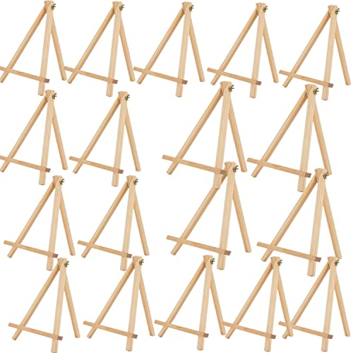 ANDES 9in Wood Tabletop Painting Easels 18 Pack Arts & Crafts Display Stand - style: 18pack