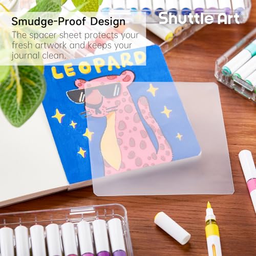 Shuttle Art Acrylic Paint Marker Journal 5.51x5.51, 30 Sheets - size: 5.51×5.51 in