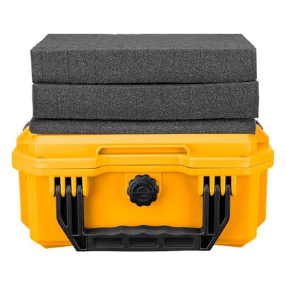 Eylar 11.8" Intact Series Compact Hard Camera Case, Lightweight and Durable Stacker Design with Foam (Yellow) - color: Yellow