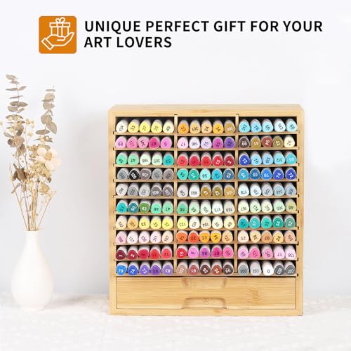 AUTOARK Bamboo Marker Organizer for 150 Markers,AHK-060 - size: 150 Markers