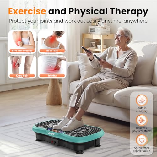 AXV Vibration Plate Exercise Machine Fitness Platform Body Vibrating Board - color: SLIM.GREEN