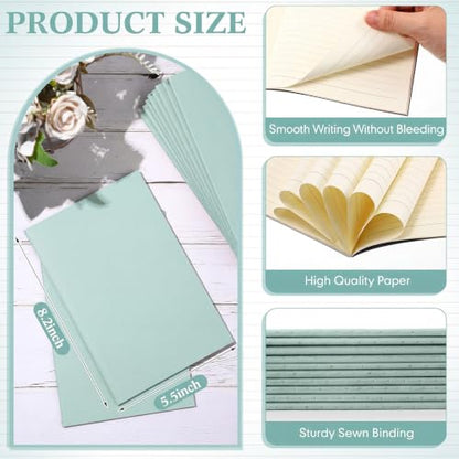 Mimorou 100 Pcs A5 Journals Notebooks Bulk,Sage Green,Lined - color: Sage Green, style: Lined