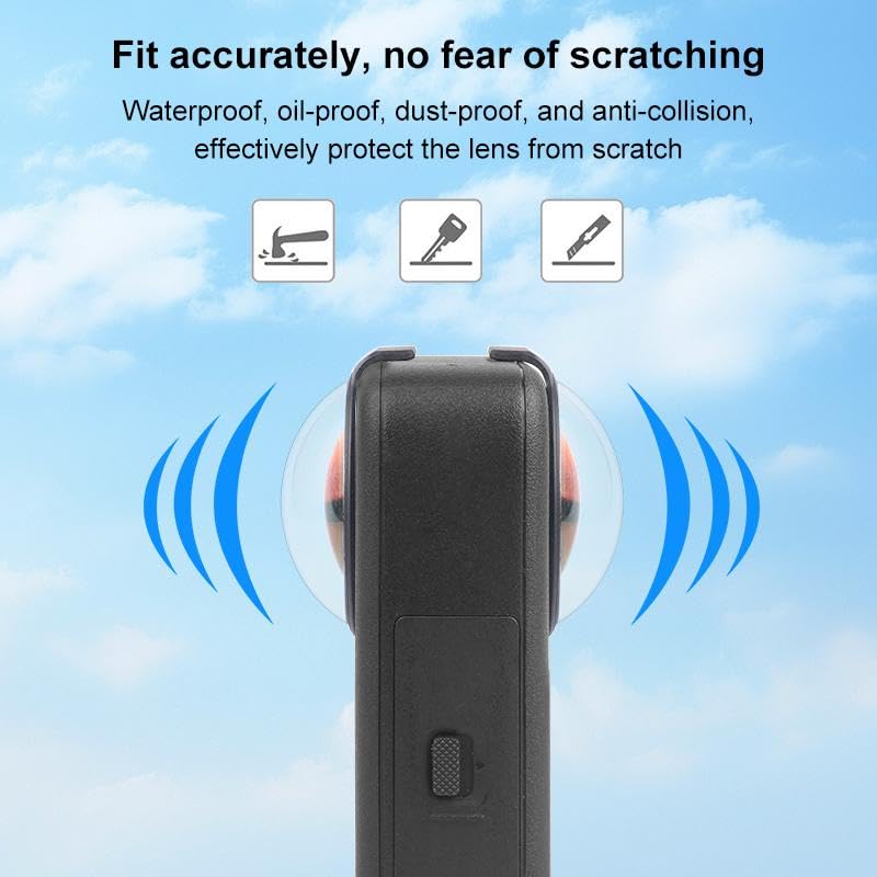 PULUZ Tempered Glass Lens Protector for DJI Osmo 360, Optical Clear Camera Lens Guard Cover, Anti-Scratch Dustproof Protective Accessory
