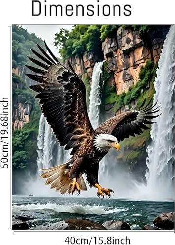 askkqtx Eagle Paint by Numbers Kit for Adults Unframed 16x20 Inch - color: MT21928