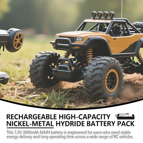 (2-Pack) 7.2V 3000mAh Ni-MH Battery with Connector for RC Vehicles - color: 7.2V 3000mAh T-Plug