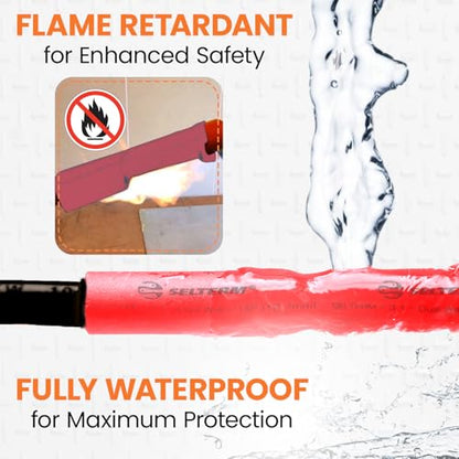 SELTERM 1/2" Red [50 Feet] Marine Grade 3:1 Ratio Heat Shrink Tubing Roll - color: Red, size: 1/2" - 12.7MM