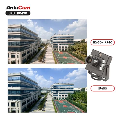 Arducam 1080P Day & Night Vision USB Camera for Computer, 2MP Automatic IR-Cut Switching All-Day Image USB2.0 IMX462 Webcam Board with 940nm IR LEDs for Windows, Linux, Android and Mac OS