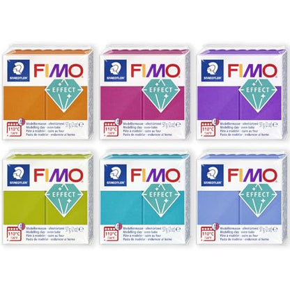 FIMO Soft Polymer Oven Bake Modelling Clay - 57g Blocks - Set of 6 - Metallic Colours